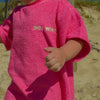 COTTON TOWEL BEACH TEE - RASPBERRY