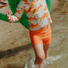 UNISEX RIBBED SHORT - TANGERINE