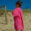 COTTON TOWEL BEACH TEE - RASPBERRY