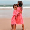 COTTON TOWEL BEACH TEE - RASPBERRY