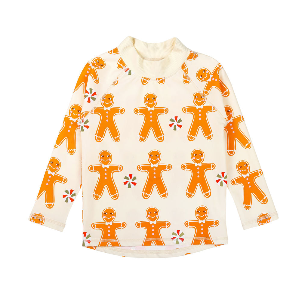 CHRISTMAS SWIM SHIRT - GINGERBREAD
