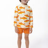 UNISEX RIBBED SHORT - TANGERINE